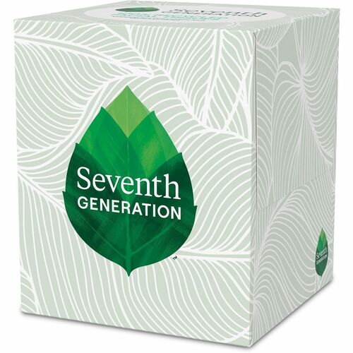 Facial Tissue, Cube Box, Recycled, 2-Ply, White