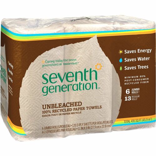 Towels, Paper, Nat 6/PK