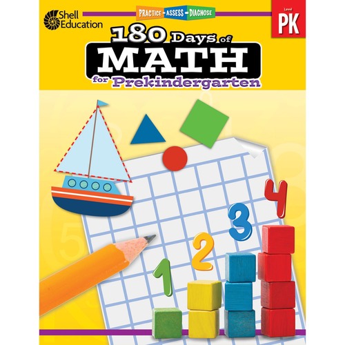 Workbook, For PreK, Math, 180 Days of Practice, Multi