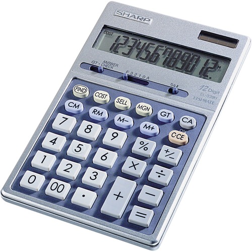Calculators, Desktop/Portable, 12 Digit, Calculatorsulator/Solar/Memory