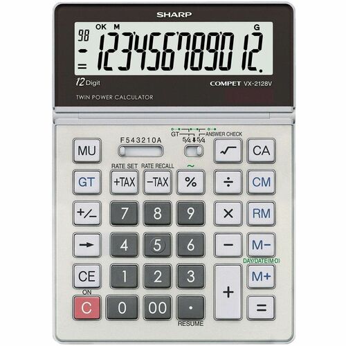Calculator, Dual Power, 12 Digit