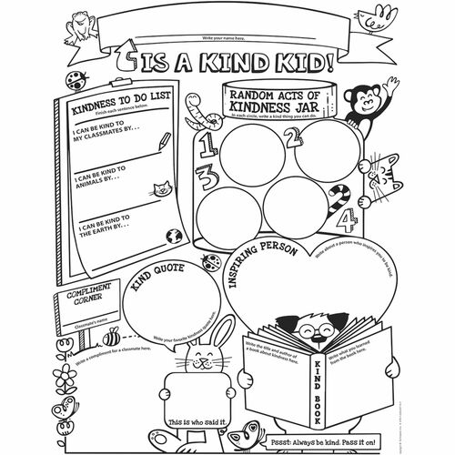 Personal Posters, Fill-In Kindness, Gr 3-6, 17" x 22" 30/PK