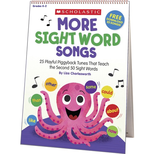 Flip Chart, More Songs, Tune Download, 15" x 20-1/10", Multi
