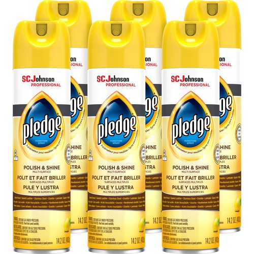 Furniture Polish, Pledge, Lemon, 14.2 oz 6/CT