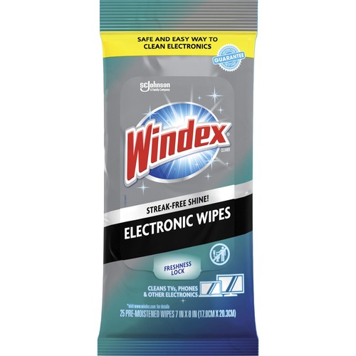 25 Electronic Wipes, Pre-Moistened, 7" x 8", Wet 12/CT