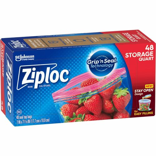48 Storage Bags, Stand-Up Bottom, Quart 9/CT