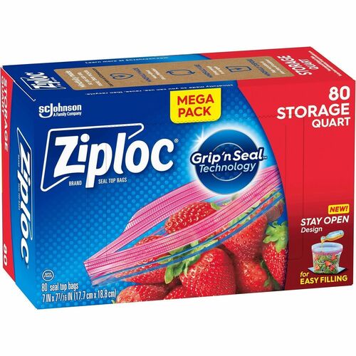 Storage Bags, Stand-Up Bottom, Quart 80/BX