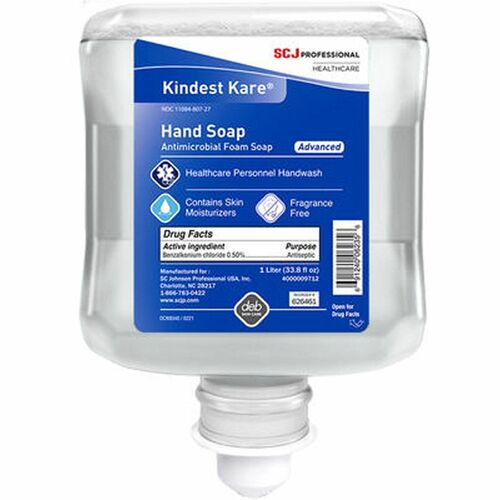 Soap, Foam, 0.5% Benzalkonium Antimicrobial 6/CT