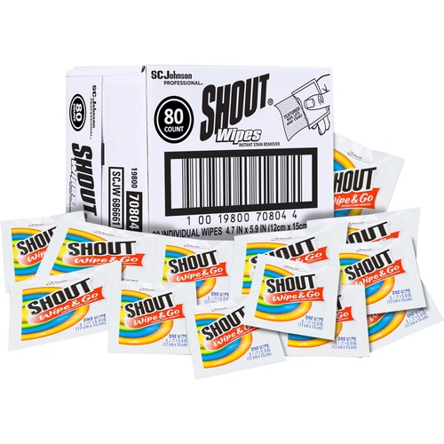 Wipes, Stain Remover, Shout 80/CT