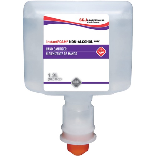 Hand Sanitizer, Foam, Non-Alcohol, 1.2 Liter, Clear 3/CT
