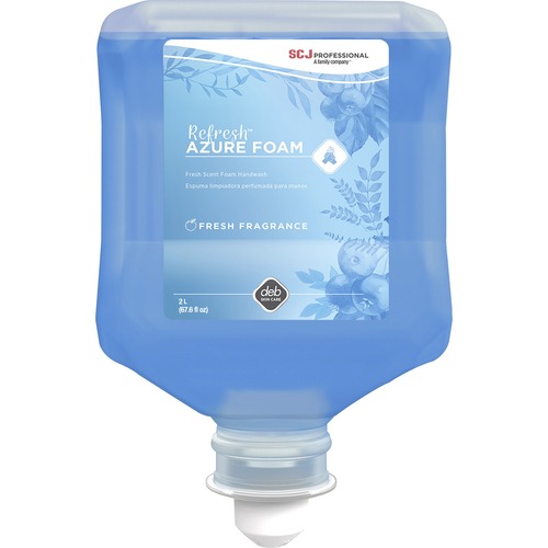Hand Soap, Foam, Fresh Apple, 2 Liter, Blue 4/CT
