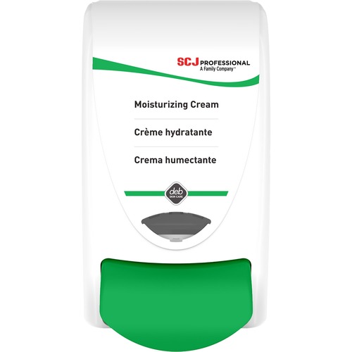 Dispenser, Manual, For Moisturizing Cream, 1 L Cap, White/Green