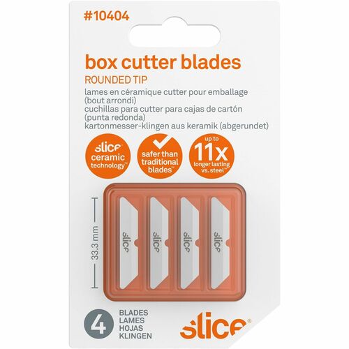 Ceramic Blades, Rounded Tip, Dual, 1/20"x1-3/10"x1/4", We 4/PK