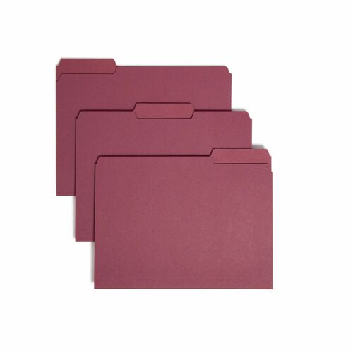 Folder, Interior, Letter, 1/3, Maroon 100/BX