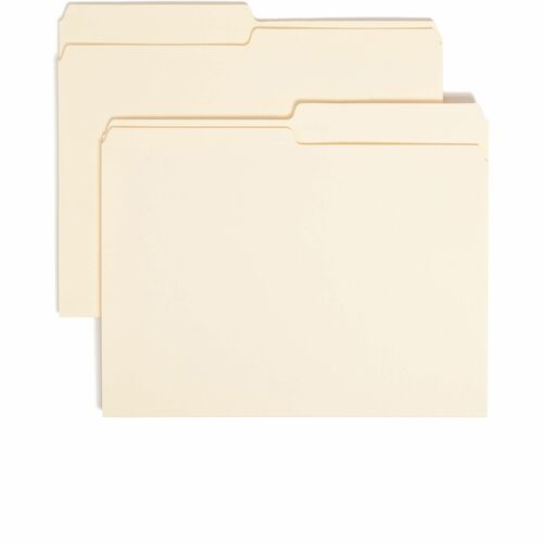 Folder, File, Letter, 1/2 Ast, Manila 100/BX