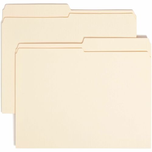Folder, File, Letter, 1/2 Ast, Manila 100/BX