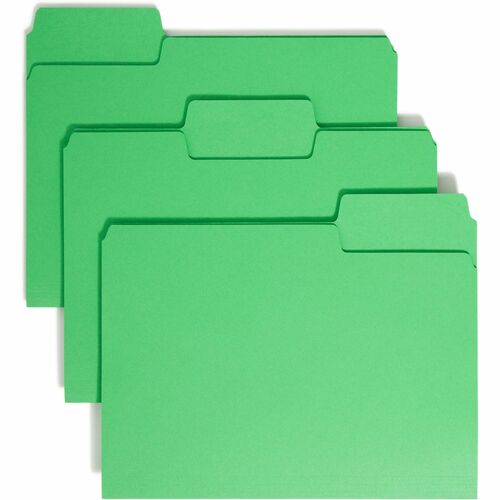 Folder, File, Support Tab, Letter, Green 100/BX