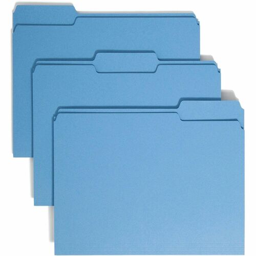 Folder, File, Letter, 1/3, Blue 100/BX