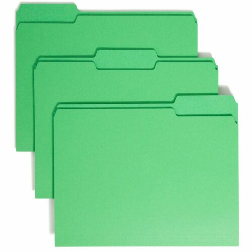 Folder, File, Letter, 1/3, Green 100/BX