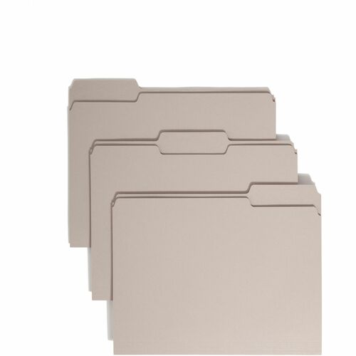 Folder, File, Letter, 1/3, Gray 100/BX