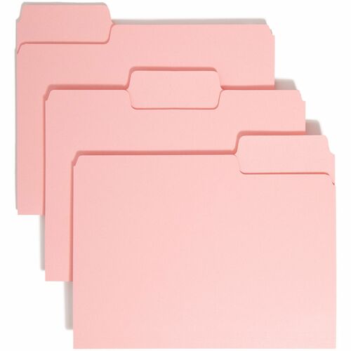 Folder, File, Letter, 1/3, Pink 100/BX