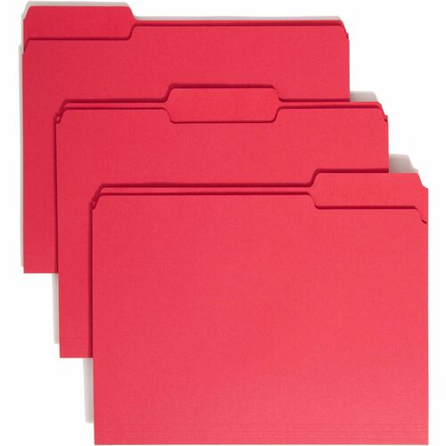 Folder, File, LTR, 1/3, Red 100/BX