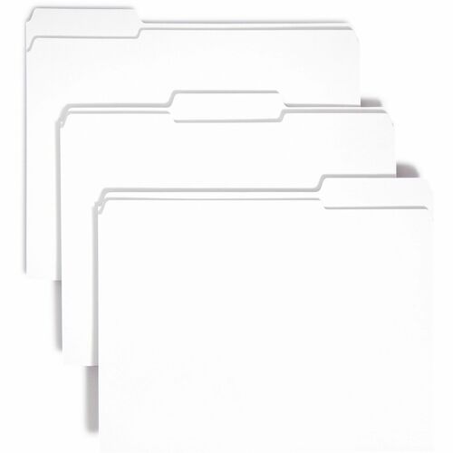 Folder, File, Letter, 1/3 Assorted, White 100/BX