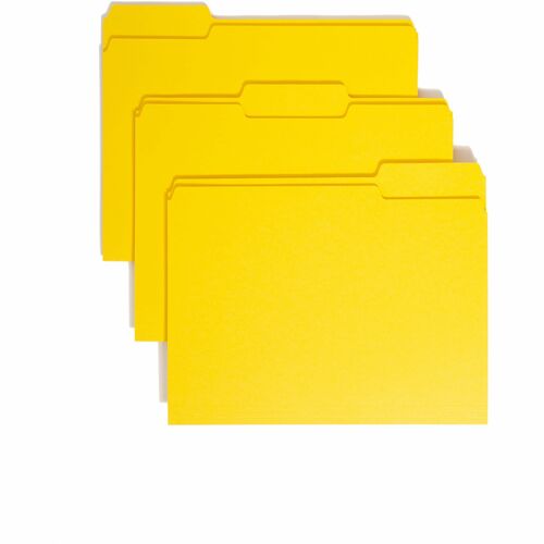 Folder, File, Letter, 1/3, Yellow 100/BX