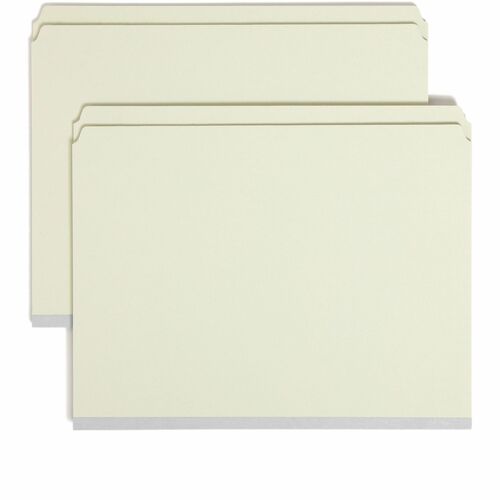Tab Folders, 1" Expansion, Straight Cut, 9-1/2" Height, Letter, Gray GN 25/BX
