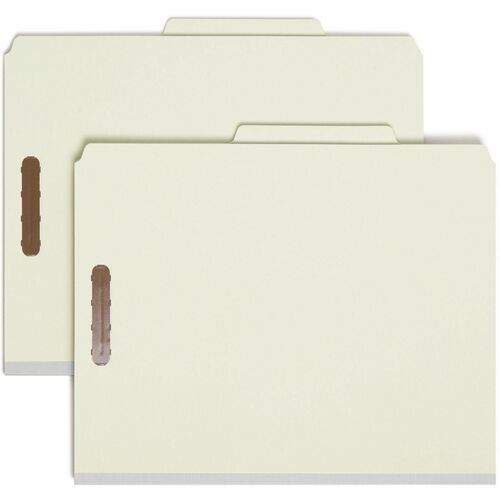 Folder, Class F, Letter, 2 Divider, Gray Green 10/BX