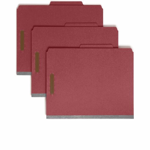 Folder, Class F, Letter, 2 Dividers, Red 10/BX