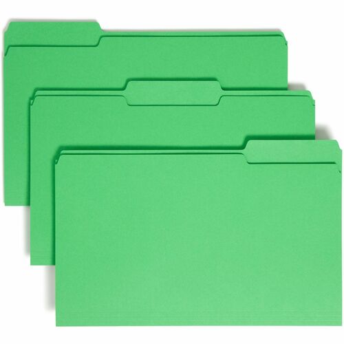 Folder, File, Legal, 1/3, Green 100/BX