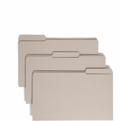 Folder, File, Legal, 1/3 Ast, Gray 100/BX