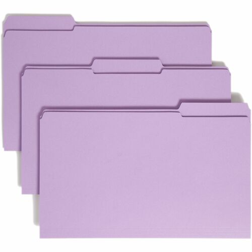 Folder, File, Legal, 1/3 Assorted, Lavender 100/BX