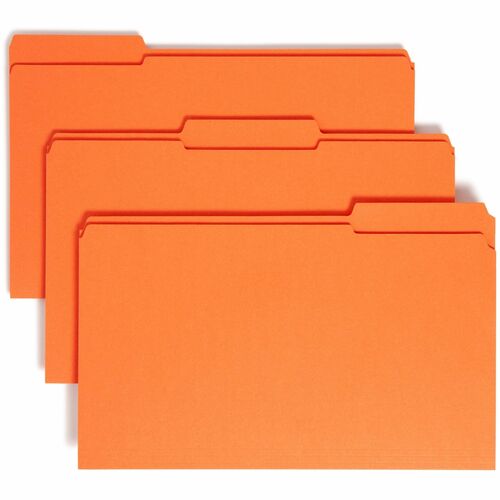 Folder, File, Legal, 1/3 Ast, Orange 100/BX