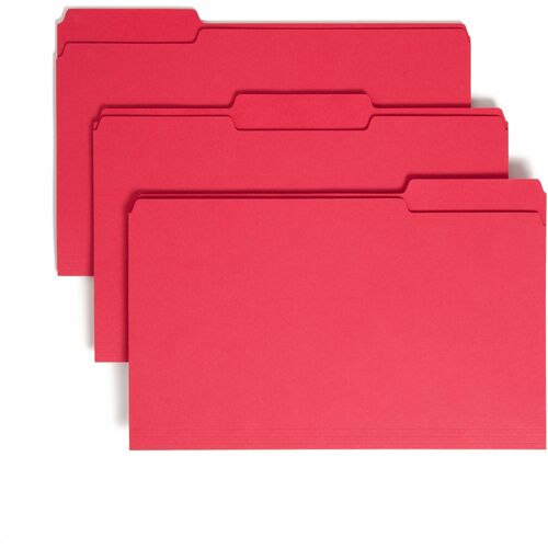 Folder, File, Legal, 1/3, Red 100/BX