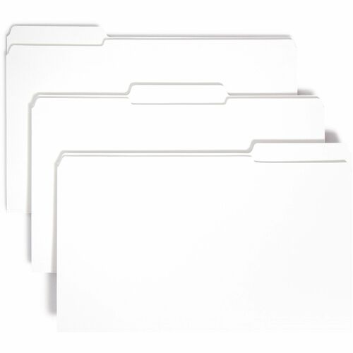 Folder, File, Legal, 1/3 Assorted, White 100/BX