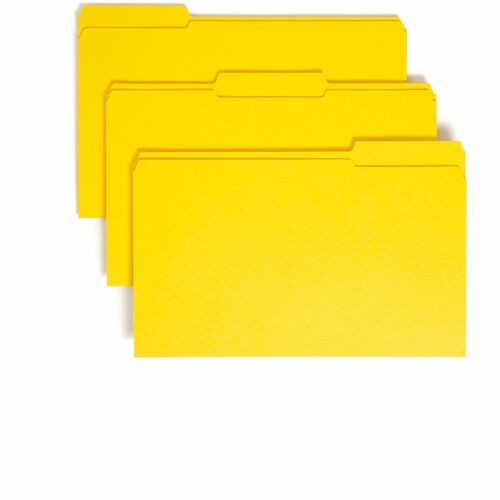 Folder, File, Legal, 1/3 Assorted, Yellow 100/BX