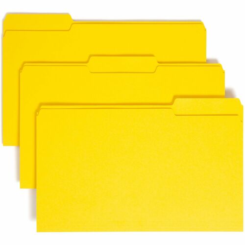 Folder, File, Legal, 1/3, Yellow 100/BX