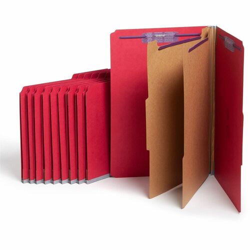 Folder, Classification, 2 Divider, 2" Expansion, Red 10/BX