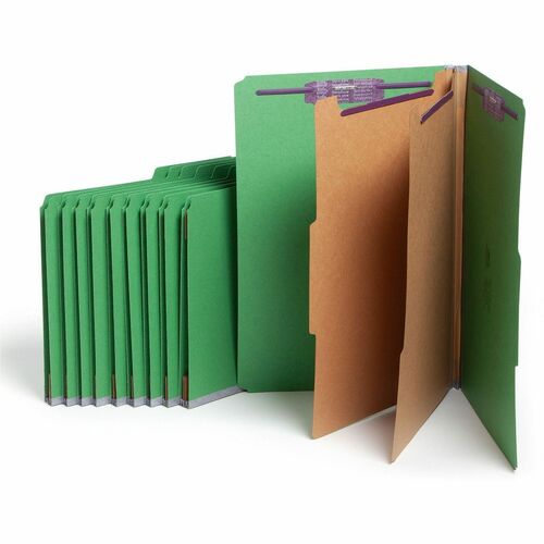 Folder, Classification, 2 Divider, 2" Expansion, Green 10/BX