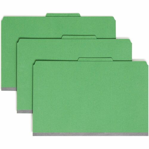 Folder, Classification, Large, 2 Pocket Divider, Green 10/BX