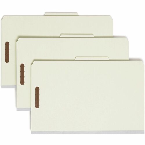 Folder, Classf, Legal, 3 Div, Gray Green 10/BX