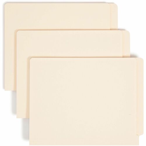 Folder, End Tab, Letter, 14 Point, Straight, Manila 50/BX