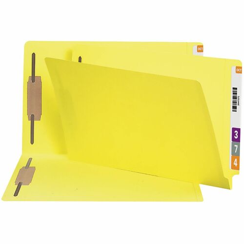 Folder, End Tab, Legal, Yellow 50/BX