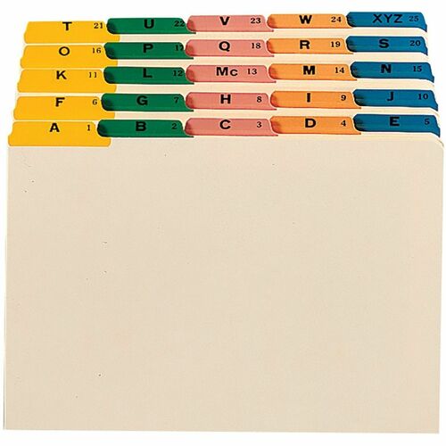 Guide, Vinyl Tab, A-Z, Legal 25/ST