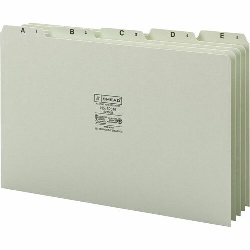 Guide, File, Pressboard, Legal, A-Z 25/ST