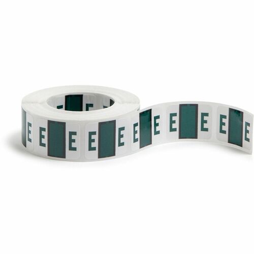 Label, BCCR, End Tab, "E", Dark Green