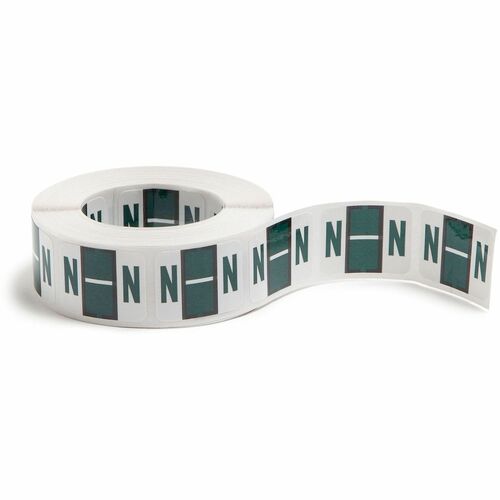 Label, BCCR, End Tab, "N", Dark Green