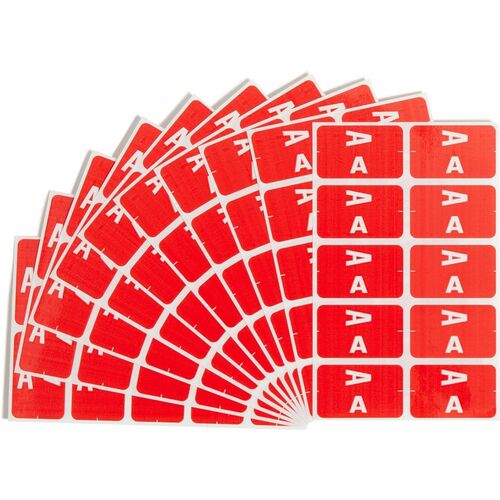 Label, Accessories, "A", Red 100/PK